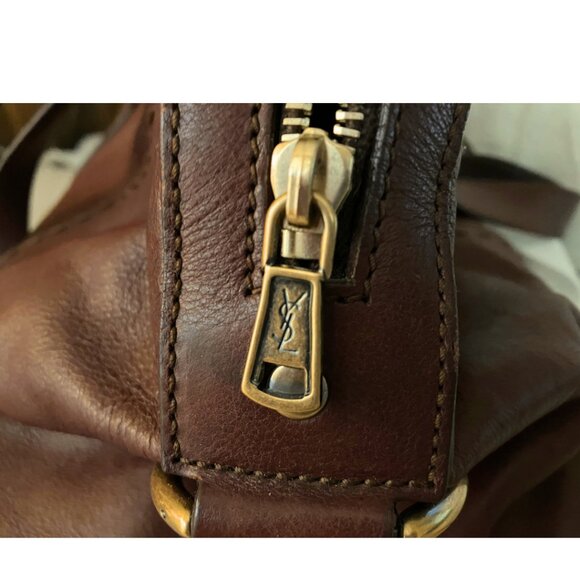 ✨ YSL MUSE Rive Gauche Shoulder Bag in Rich Tobacco Brown ✨ - Picture 8 of 14